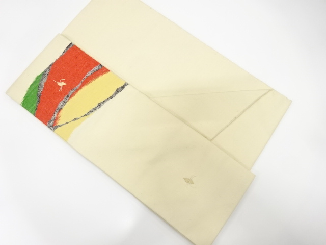 未使用品　抽象波模様織り出し名古屋帯